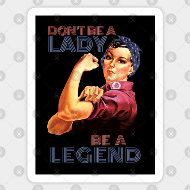 Vintage Strong Woman Sticker by KewaleeTee